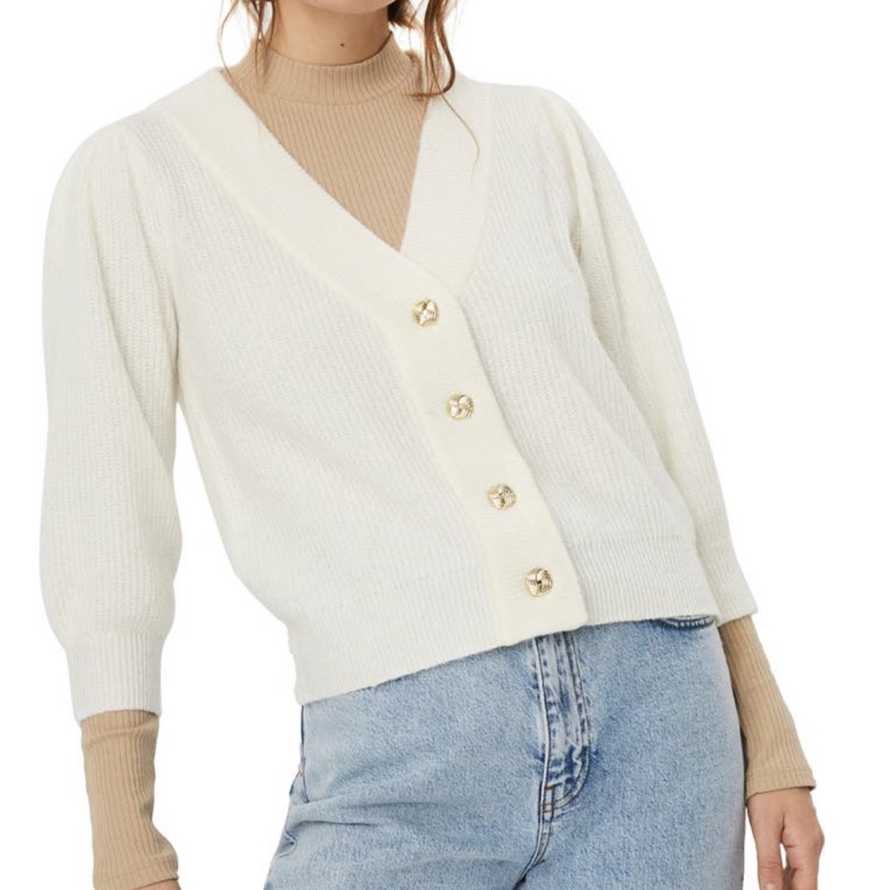 Vera Moda Cardigan Nordstrom cream and gold buttons